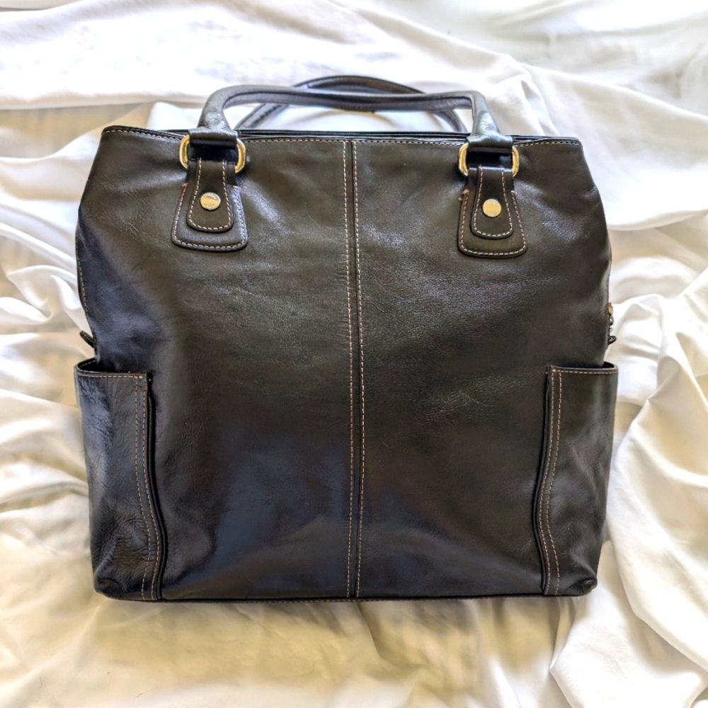 Fossil Black Leather Laptop